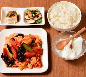 トマト玉子炒め定食【中華料理定食】