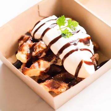 ホイップ＆チョコクロッフル