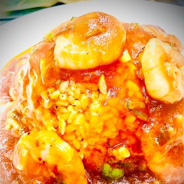 エビチリあんかけチャーハン