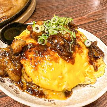 ホルモン天津丼