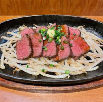 牛サガリの鉄板ステーキ