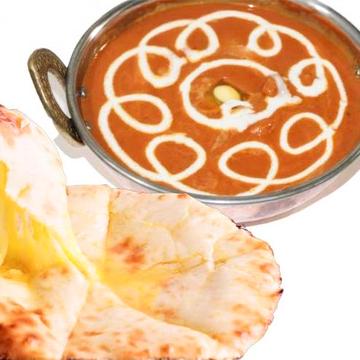 チーズナンカレーセット Cheese Naan and Curry Set