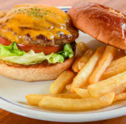 チーズバーガー(フレンチフライ付き)
