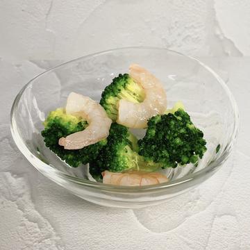 海老とブロッコリーのミニサラダ(バーニャカウダソース) Shrimp and broccoli mini salad(Bagna Cauda)