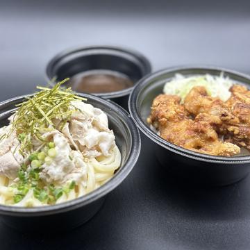 MEGAセット 肉つけ讃岐うどんとザンギ丼