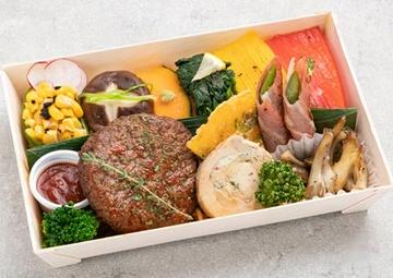 Vege寿司と自家製ハンバーグ 自家製トマトソース