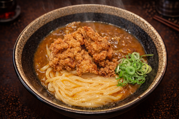 #和風唐揚げカレー釜玉