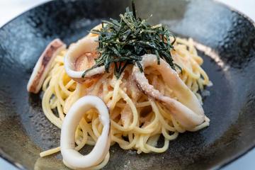 いかと明太子のクリーミーパスタ