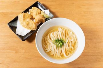 (温)かしわ天うどん