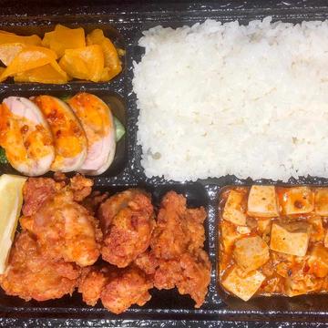 鶏肉の唐揚げ弁当【炸鶏塊弁当】
