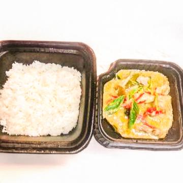 グリーンカレーライス付き