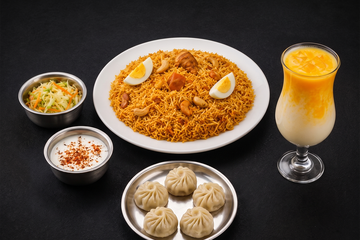 ビリヤニセット+モモ5p / Biryani Set+Momo5p