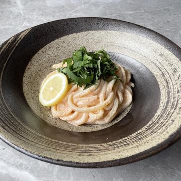 しそ明太マヨぶっかけ讃岐うどん(冷)/Shiso mentaiko mayo bukkake Sanuki udon noodles