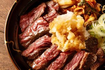 あっさりと！ポン酢＆大根おろし [上]厚切り牛ハラミ丼/ 150g