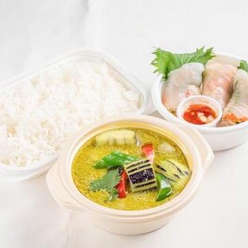 グリーンカレーと生春巻きセット Green Curry Nama Harumaki set