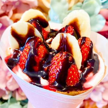 ストロベリー&バナナチョコレートクリームクレープ