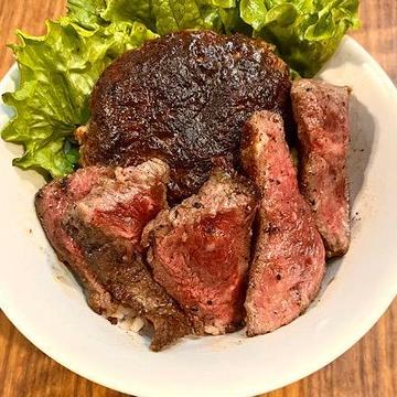 リブステハンバーグ丼