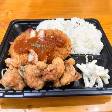 ガッツリ！デカ盛りDX豚カツ＆とり唐弁当