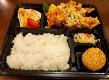 蒸し鶏とユーリンチーのお弁当