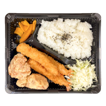 唐揚げエビフライ弁当(鶏笑特製タルタルソース付)
