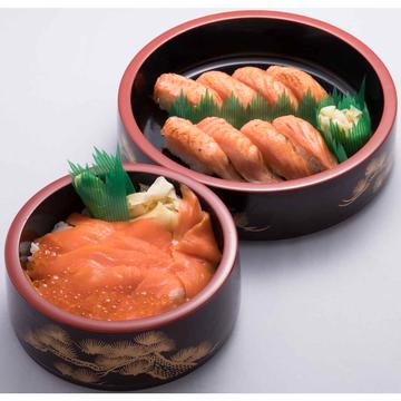 ■超人気割■Wサーモン 【鮭イクラ丼+サーモン炙り8貫】4750円→3700円で