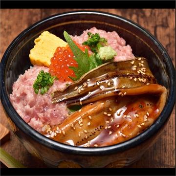 ねぎとろと大あなご丼
