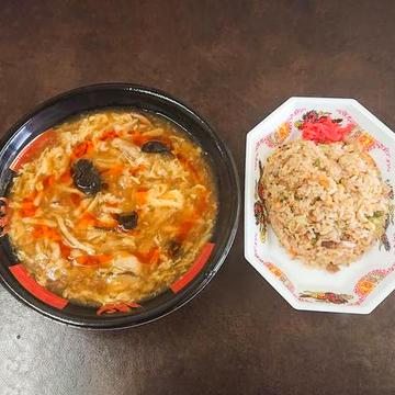 焼飯+サンラータン麺