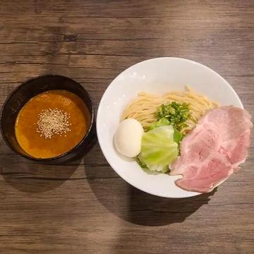 海老トマトつけ麺(並)+煮卵 Dipping Noodles(Regular)+Special Boiled Egg