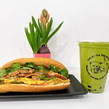 スペシャルバインミーと緑タピオカミルクティーセット