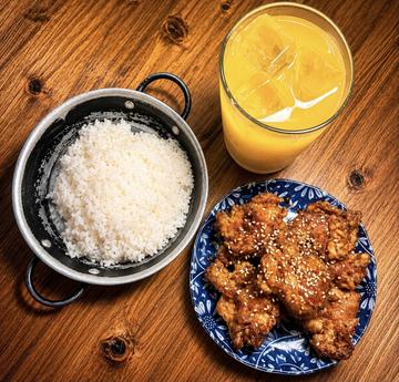 4 中華風テリヤキチキン+白ごはん+選べるドリンクセット