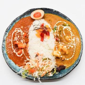 あいがけWカレーライス