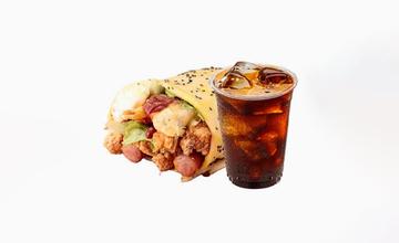 【イタリア】チーズトマト煎餅 ＆ Ice Coffee(M)
