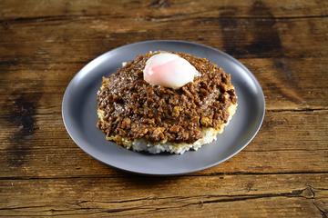 ダブルキーマカレー(ライス抜き、温玉付き)
