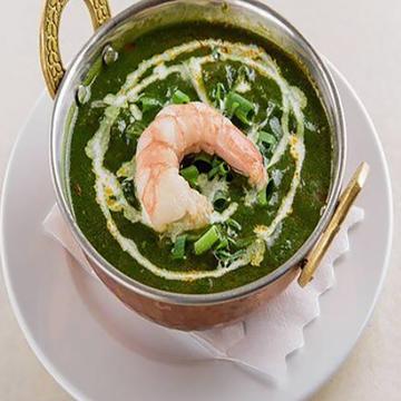 サグプラウンカレー Sag Prawn Curry