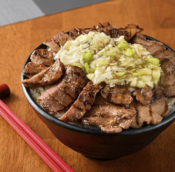 [極旨]合盛りネギ塩牛タン丼[ExtremelyDelicious]MixedGreenOnionSaltedBeefTongue(3㎜＆8㎜)RiceBowl