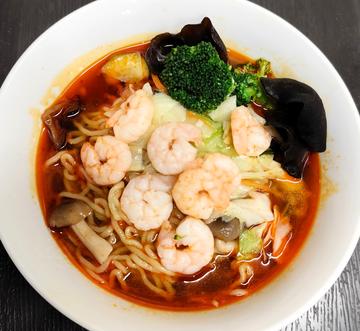 蝦仁麻辣湯(海老野菜マーラーメン)Shrimp Spicy hot noodles