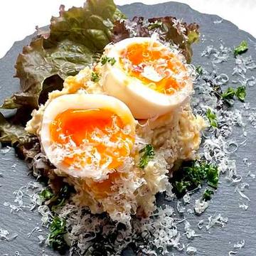 半熟卵のポテトサラダ