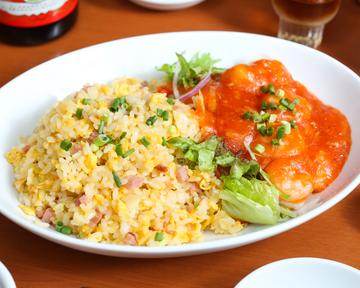 チャーシュー炒飯＆エビチリ