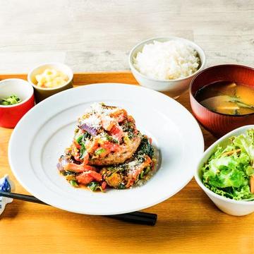 ベーコンと茄子のトマトソースハンバーグ弁当