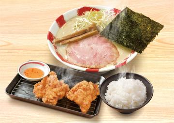 辛味噌豚骨ラーメン甘辛から揚げセット