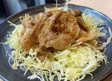 とんかつ檍の豚の生姜焼き定食(豚バラ)