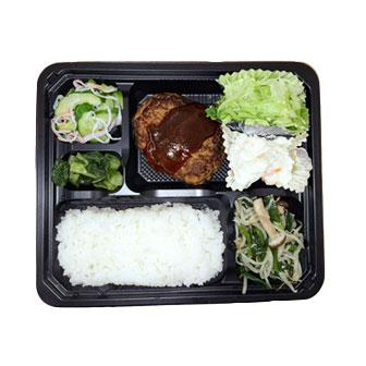 ハンバーグ白米定食