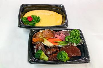 数量限定オムライスとビーフシチューとタンシューのセットメニュー