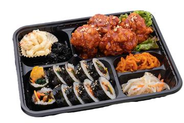 ヤンニョムチキン＆キムパ弁当