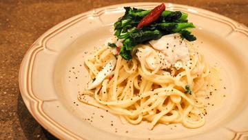 【にんにくシッカリ】真鯛と菜の花のペペロンチーノ|CENTRALE