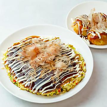 お好み焼き たこ焼き3個セット(Aセット)