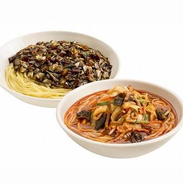チャジャン麺+ちゃんぽん セット