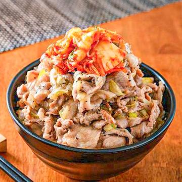 秘伝の極旨塩ダレにんにくキムチ豚丼(豚肉400g)