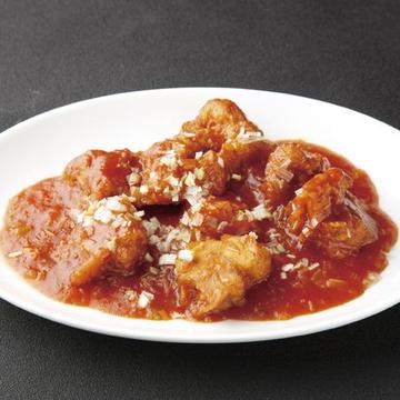 鶏唐揚げのチリソース煮