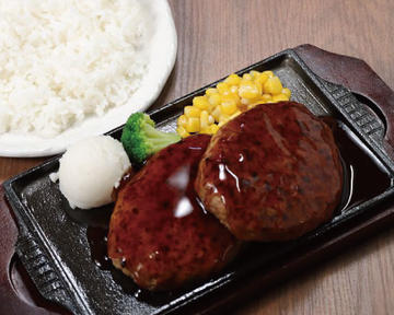 F-1106】てりやきハンバーグステーキセットHamburg steak with teriyaki sauce Set